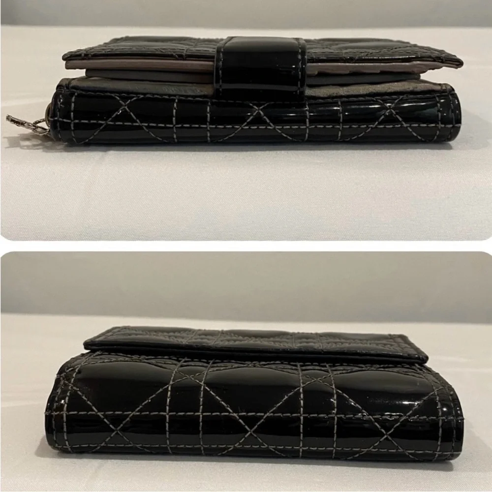Christian Dior Patent Leather French Wallet